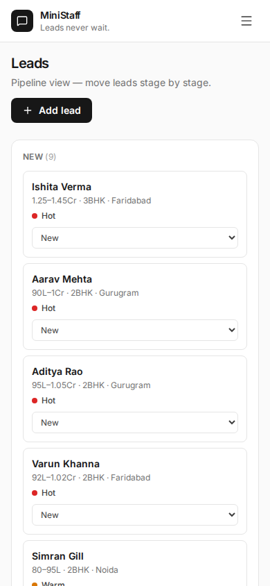 Lead inbox